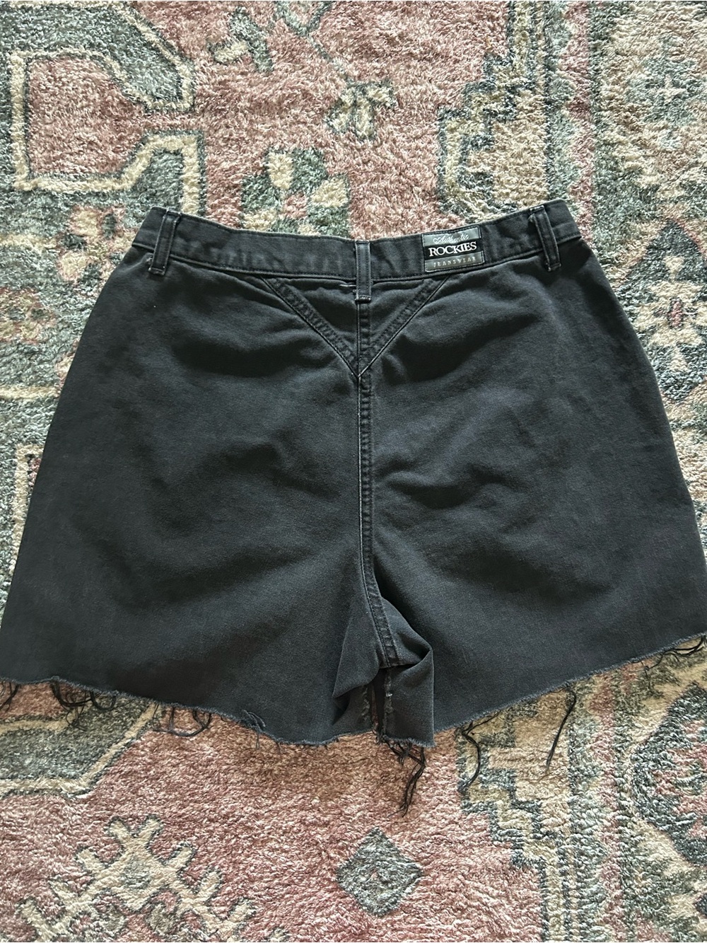 Rockies Black V-Seam High Rise Denim Shorts